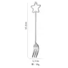 Cuchara Estrella Cuchara de Acero Inoxidable Cuchara Creativa para Café Cuchara Pequeña para Remover Cuchara Estrella de Cinco Puntas Hueca Tenedor de Frutas Cuchara para Postre
