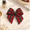 Em estoque vendas diretas Natal gravata borboleta xadrez escocês acessórios fita tecida fita DIY joias acessórios de vestuário lingerie