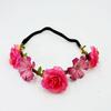 Exportación de diadema infantil con simulación de margaritas y rosas, accesorios fotográficos de actuación para niñas, diadema roja nupcial en línea