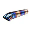 Modificación de Coche Tubo de Escape de Acero Inoxidable con Recubrimiento Azul Tubo de Admisión 67-76 mm Malla Dorada de Acero Inoxidable Tubo de Cola de Escape Recto