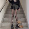 Calcetines de rejilla con araña hueca gótica oscura pantimedias negras para chica dulce genial y sexy para mujer fáciles de combinar adelgazantes