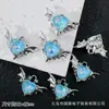 Colgante Simple de Corazón con Alas Incrustadas Encanto de Corazón Diabólico Pulsera de Cuentas DIY Collar Accesorios de Joyería de Aleación
