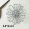 Adhesivo de Tela de Encaje Gris Decoración Hecho a Mano DIY Parche para Agujeros Moda Personalidad Adhesivo de Flor Decoración Adhesivo de Tela Bordada Combinable