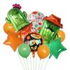 Globo de Fiesta de Carnaval Mexicano Transfronterizo Cactus Sombrero Alpaca Set de Papel de Aluminio Globo de Cumpleaños de Dibujos Animados