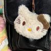 Otoño e Invierno Nuevo Felpa Gato Kt Llavero para Coche Lazo Kitty Corazón de Niña Accesorios Colgantes para Mochila Escolar Estudiante