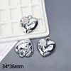 Collar de Cadena para Clavícula con Colgante de Corazón Metálico Versátil Galvanizado de Alta Gama Europeo y Americano, Joyería de Acrílico