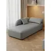 Chaise longue de lujo subsidiado para balcón, dormitorio, sofá perezoso de cuero, tumbona de belleza de hotel, silla de celebridad de internet, color toffee, algodón