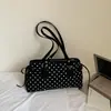 Bolso de hombro de lunares estilo coreano para mujer, nuevo bolso de moda para el hombro primavera 2026, bolso tote de mano de nicho de moda