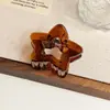 Presilha Pequena Estrela de Cinco Pontas Vazada para Mulheres, Penteado Alto de Rabo de Cavalo, Presilha Jacaré para Nuca, Mini Presilha de Meio Preensão, Acessório de Cabelo