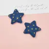 Doce e Cool Couro Jeans Estrela de Cinco Pontas Case de Celular DIY Acessórios de Cabelo Materiais para Joias Artesanais Acessórios para Sapatos Acessórios Decorativos
