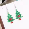 Brincos de Natal Transfronteiriços Europeus e Americanos Boneco de Neve Árvore de Natal Floco de Neve Brincos de Acrílico Brincos Personalizados Brincos para Mulheres