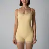 Ropa de Yoga Sk*M Kardashian Encaje Europeo y Americano Tirantes de Encaje Body de Una Pieza Boxer Sensación de Piel Desnuda Amigable con la Piel Moldeador de Abdomen Levantador de Glúteos