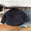 Ropa de Abrigo para Niños 2025 Nuevos Productos de Invierno para Niños Pequeños y Medianos y Niñas Cárdigans de Cuadros Tops Casuales Ropa de Abrigo Ropa de Abrigo Holgada de Algodón