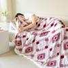 Manta de Terciopelo de Cordero Catiónico Xiyin Xiaomi Manta Jacquard Hueco Tafetán Manta para Siesta Cubierta de Sofá