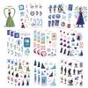 8 Adesivos Disney Frozen originais, práticos, faça você mesmo, decorativos, à prova d'água, para celular, atacado