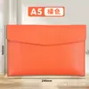 Bolsa de Arquivo de Dados A5 para Escritório Couro PU Bolsa de Arquivo Contrato Impermeável Armazenamento Pode Ser Impressa com Logo e Portátil