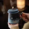 Taza de Cerámica Cultural de la Ciudad Prohibida Taza de Té Taza de Agua con Filtro Integrado Set en Caja de Regalo Regalo de Negocio Personalizado para Clientes