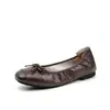 Em Estoque~ Sapatos Baixos Retrô para Mulheres, Sapatos Pretos Versáteis com Solado Macio e Laço, Sapatilhas Ultra Macias