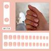 Uñas Postizas de Comercio Exterior Simples Blanco Puro Francés para Usar Piezas de Uñas Postizas Color Sólido Piezas de Uñas Removibles Piezas de Uñas Cortas 24 Piezas