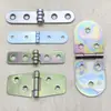 Bisagras de esquina redondeada, conectores de herrajes para muebles, bisagras plegables de tapa abatible para puertas de gabinetes, bisagras de tira larga, bisagras triangulares de cuatro agujeros para cajas de madera