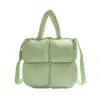 Bolsa Tote Cuadrada de Algodón de Moda para Mujer Otoño 2025 Tendencia Versátil Simple Ligera para Hombro y Cruzada