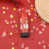 Aniversário Casamento Tubo Spray Canhão de Confete Pequeno Torcido à Mão Crianças Portátil Puxar Canhão Fogos de Artifício Spray Colorido Adereços de Festa Casamento