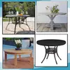 Cubierta Redonda Universal de Tela Oxford para Mesa de Exterior, para Patio y Terraza, Cubierta Protectora de Muebles a Prueba de Lluvia y Polvo