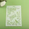 Plantilla Digital de Dibujo de Letras de Flores y Plantas Tarjeta de Aerosol Decoración de Pared Pintura Hueca Spray de Flores Molde Floral