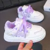 Tênis Esportivo Infantil, Sapatos Brancos de Outono com Cobertura de Couro, Sapatos Casuais Baixos Estilo Princesa, Sapatos Impermeáveis para Estudantes, Sapatos de Couro com Cobertura para Meninas