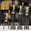 Certificado de Honor IncluidoTrofeo de Cristal de Voleibol Personalizado Recuerdo de Metal para Equipos de Competición de Voleibol Aéreo