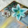 Nueva cabeza de flor de lirio 3D, flor artificial para decoración del hogar, flor DIY, accesorios de flores para zapatos, boda, cabeza de flor hecha a mano, venta al por mayor