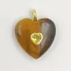 Wt-P2059 Collar con Colgante de Joyería de Piedra con Forma de Corazón Dulce y Romántico y Zircón con Forma de Corazón Cristal Rosa Cristal de Fresa Gema