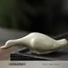Enfeites para Pet de Chá Cerâmica Criativa Pato Fofo Pequeno Animal Aquário Rochoso Paisagismo Decorações de Chá Acessórios para Cerimônia do Chá