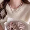Colar Shijiamanta Pérola Rosa Feminino Luxo Acessível Moda de Ponta Corrente Geométrica para Clavícula Colar Popular na Internet