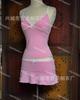 Novo Conjunto de Biquíni Feminino de Três Peças Estilo Pura Desejo com Bolinhas Rosa e Laço para Resort e Fontes Termais