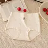 Panty de algodón puro 10A antibacterial con fuelle extendido para mujer, calzones tipo bóxer de algodón completo de cintura media con lindo estampado floral para niñas