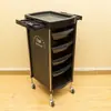 Carrito de herramientas para salón de belleza con seis cajones para corte de cabello, peluquería, permanentes y tintes, gabinete de almacenamiento