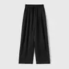 Sensación fresca. Pantalones drapeados. Pantalones casuales holgados de pierna ancha, frescos y cómodos, de lino Lyocell para el verano