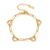 Pulsera de Acero de Titanio Corazón Hueco de Lujo Ligero, No se Desvanece, Joyería de Nicho de Gama Alta para Commuters para Mujeres, Venta al por Mayor de Fábrica, Personalizable