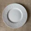 Múltiplos Estilos de Pratos de 6,25 polegadas, Pratos Cerâmicos Minimalistas Branco Puro com Relevo Estilo Francês, Pratos de Porcelana Óssea, Pratos para Bolo, Pratos de Sobremesa