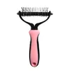 Pente Profissional para Remover Nós em Cães e Gatos, Rastelo de Aço Inoxidável para Subpelo em Pelos Emaranhados, Ferramenta Minimalista de Higiene para Animais de Pelo Longo