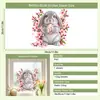 Pascua Huevos Coloridos Conejo Atmósfera Embellecimiento Estático Puerta de Vidrio Pegatinas para Ventana Flores Decoraciones para Centros Comerciales Flores