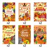 Decoração de Ação de Graças com Tema de Outono Adesivos para Garrafa de Vinho Decoração de Festa do Festival da Colheita Adesivos para Garrafa de Bebida Adesivos de Ação de Graças