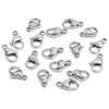 Fecho Lagosta Aço Inoxidável 304 Fivela de Conexão Aço Titânio Fivela de Pulseira Cabeça Fivela de Mola Acessórios de Joalheria Decorativos DIY Feitos à Mão
