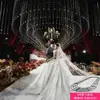 Accesorios de Techo para Bodas Marco de Cristal Bastidor de Cuentas de Posicionamiento Anillo Redondo Forma de Arco Decoración Superior para Lugar de Boda en Hotel
