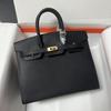 2026 Nuevo Bolso Platino de Cuero de Grano Superior con Patrón de Palma Bolso de Mano de Cuero Genuino para Mujer Moda Europea y Americana Tendencia Venta al por Mayor Transfronteriza