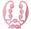 Masajeador de Columna Cervical para Cuello, Piernas, Cintura y Espalda, Rodillo Manual Multifuncional de Amasado para Uso en Casa