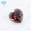 Hua Gang gem zircônio em forma de coração pedra nua gema atacado Rouge cor anel de gema superfície artificial CZ anel de superfície jóias