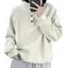 Otoño e Invierno 2025 Nuevo Estilo Terciopelo Alemán Suéter Cálido Cuello Alto Sudadera Cuello Alto Casual Holgado Moda Versátil Color Sólido Superior