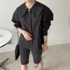 Chique Coreano Outono Inicial Novo Design Francês Plissados nas Costas Solto Gola Boneca Manga Longa Camisa Top Roupas Femininas